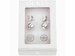 Guess Nadčasové ocelové náušnice s čirými krystaly GEJUBT01064