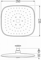 Mexen Uno dr33 sprchová sestava podomítková, chrom (71435DR33-00)