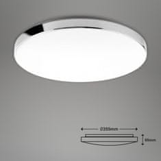 BRILONER BRILONER LED stropní svítidlo, pr. 35,5 cm, 18 W, bílé-chrom BRI 3351-216