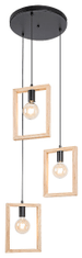 Rabalux  Závěsné stropní svítidlo Indigo 3x40W | E27 - světlé dřevo, černá
