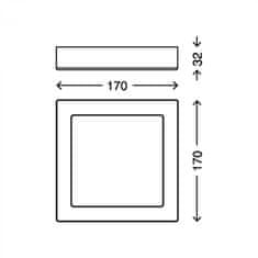 BRILONER BRILONER LED stropní svítidlo, 17 cm, 12 W, bílé BRI 7123-416