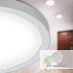 BRILONER BRILONER LED stropní svítidlo, pr. 40,5 , 24,5 W, matný chrom BRI 7143-414