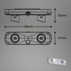 BRILONER BRILONER LED noční lampička 18,6 cm 2x0,17W 17lm stříbrná BRI 2275-024