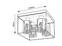 Rabalux Rabalux stropní svítidlo Chadwick E27 4x MAX 25W černá 71034