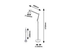 Rabalux Rabalux stojací lampa Aristeo E27 1x MAX 40W béžová 2197