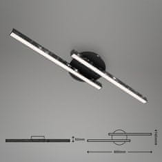 BRILONER BRILONER LED stropní svítidlo, 60 cm, 10,5 W, 1400 lm, černá BRILO 3517-025