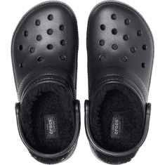 Crocs Classic Lined Clogs Unisex, 43-44 EU, M10W12, Pantofle, Dřeváky, Black/Black, Černá, 203591-060