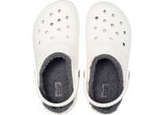 Crocs Classic Lined Clogs Unisex, 42-43 EU, M9W11, Pantofle, Dřeváky, White/Grey, Bílá, 203591-10M