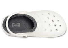 Crocs Classic Lined Clogs Unisex, 42-43 EU, M9W11, Pantofle, Dřeváky, White/Grey, Bílá, 203591-10M