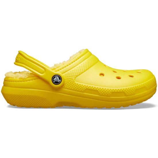 Crocs Classic Lined Clogs Unisex, 43-44 EU, M10W12, Pantofle, Dřeváky, Lemon, Žlutá, 203591-7A9