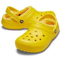 Crocs Classic Lined Clogs Unisex, 36-37 EU, M4W6, Pantofle, Dřeváky, Lemon, Žlutá, 203591-7A9