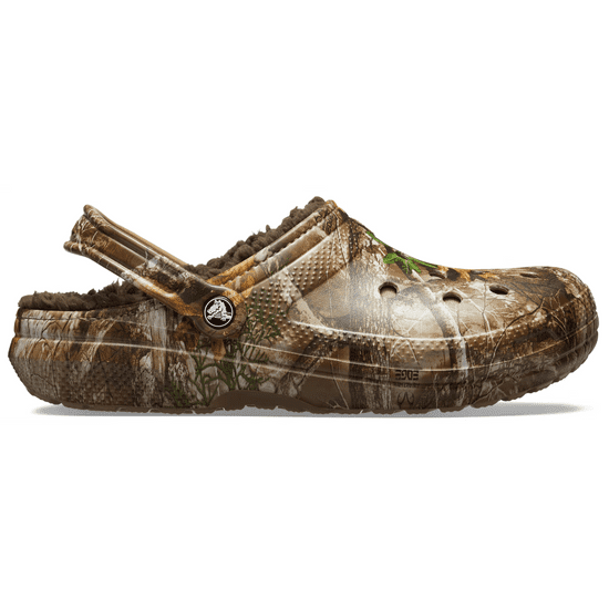 Crocs Classic Lined Realtree Edge Clogs Unisex, 43-44 EU, M10W12, Pantofle, Dřeváky, Chocolate, Hnědá, 205377-280