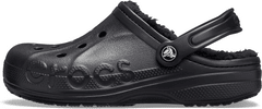 Crocs Baya Lined Clogs pro muže, 46-47 EU, M12, Pantofle, Dřeváky, Black/Black, Černá, 205969-060