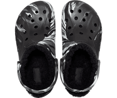 Crocs Baya Lined Marbled Clogs Unisex, 42-43 EU, M9W11, Pantofle, Dřeváky, Black/Multi, Černá, 208333-0C4