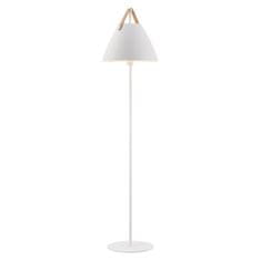 NORDLUX Designová stojací lampa s koženým popruhem Strap bílá