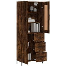 Greatstore Skříň highboard kouřový dub 69,5 x 34 x 180 cm kompozitní dřevo