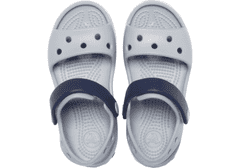 Crocs Crocband Sandals pro děti, 27-28 EU, C10, Sandály, Pantofle, Light Grey/Navy, Šedá, 12856-01U