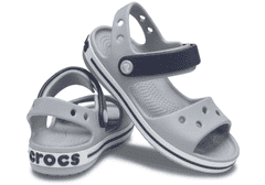 Crocs Crocband Sandals pro děti, 33-34 EU, J2, Sandály, Pantofle, Light Grey/Navy, Šedá, 12856-01U