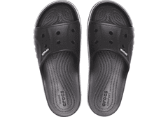 Crocs Bayaband Slides Unisex, 42-43 EU, M9W11, Pantofle, Sandály, Black/White, Černá, 205392-066