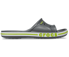 Crocs Bayaband Slides Unisex, 37-38 EU, M5W7, Pantofle, Sandály, Slate Grey/Lime Punch, Šedá, 205392-0GX