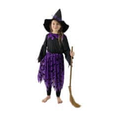 Rappa Dětský kostým Čarodějnice s netopýry a kloboukem (110-116)