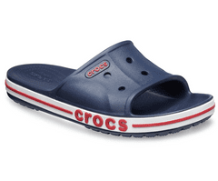 Crocs Bayaband Slides Unisex, 37-38 EU, M5W7, Pantofle, Sandály, Navy/Pepper, Modrá, 205392-4CC