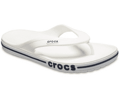 Crocs Bayaband Flip-Flops pro muže, 45-46 EU, M11, Žabky, Pantofle, Sandály, White/Navy, Bílá, 205393-126