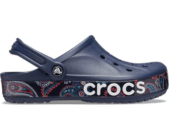 Crocs Bayaband Bandana Print Clogs Unisex, 36-37 EU, M4W6, Pantofle, Dřeváky, Navy, Modrá, 206233-410