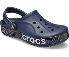 Crocs Bayaband Bandana Print Clogs Unisex, 36-37 EU, M4W6, Pantofle, Dřeváky, Navy, Modrá, 206233-410