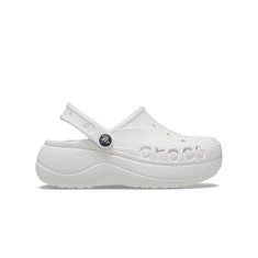 Crocs Baya Platform Clogs pro ženy, 36-37 EU, W6, Pantofle, Dřeváky, White, Bílá, 208186-100