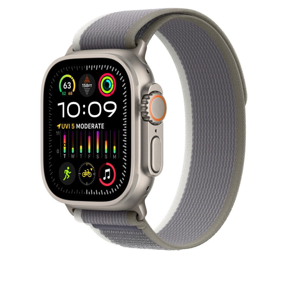 Apple 49mm Green/Gray Trail Loop - S/M