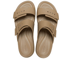 Crocs Brooklyn Buckle Low Wedge Sandals pro ženy, 41-42 EU, W10, Sandály, Pantofle, Khaki, Hnědá, 207431-260