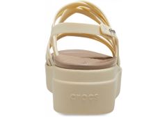 Crocs Brooklyn Strappy Low Wedge Sandals pro ženy, 39-40 EU, W9, Sandály, Pantofle, Bone, Béžová, 206751-2Y2