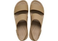 Crocs Brooklyn Low Wedge Sandals pro ženy, 41-42 EU, W10, Sandály, Pantofle, Khaki/Bone, Hnědá, 206453-2YI