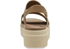 Crocs Brooklyn Low Wedge Sandals pro ženy, 42-43 EU, W11, Sandály, Pantofle, Khaki/Bone, Hnědá, 206453-2YI