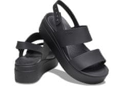 Crocs Brooklyn Low Wedge Sandals pro ženy, 36-37 EU, W6, Sandály, Pantofle, Black/Black, Černá, 206453-060