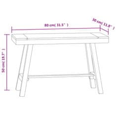 Vidaxl Lavice 80 cm masivní teakové dřevo