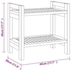 Vidaxl Odkládací stolek do koupelny 45x30x45 cm masivní teakové dřevo