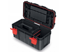 Kistenberg Plastový kufr, box na nářadí KXSA5530F X-BLOCK SOLID TOOLBOX ALU LOG KISTENBERG