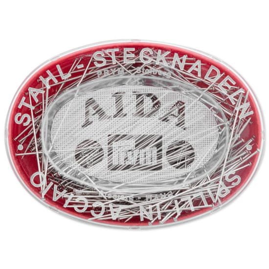 PRYM Špendlíky, 0,60 x 32 mm, stříbrné barvy, 25 g, plastová krabička