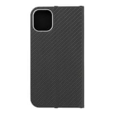 FORCELL Pouzdro / Obal na Apple iPhone 11 - černé - knížkové Luna Carbon