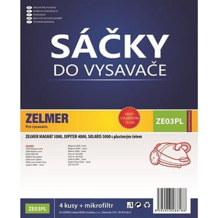 KOMA Sáčky do vysavače ZE03PL Zelmer Magnat 3000 s plastovým čelem textilní