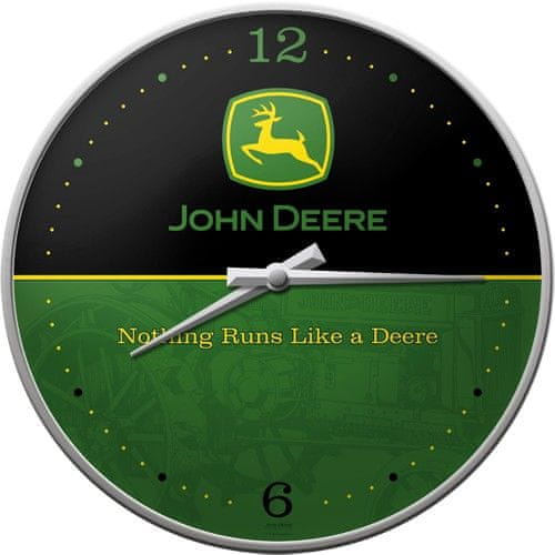 NOSTALGIC-ART Retro Hodiny nástěnné John Deere Logo