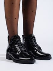 Vinceza Pohodlné černé kotníčkové boty dámské płaski + Ponožky Gatta Calzino Strech, černé, 41