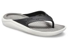 Crocs LiteRide Flip-Flops pro muže, 45-46 EU, M11, Žabky, Pantofle, Sandály, Black/Smoke, Černá, 205182-05M