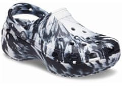 Crocs Classic Platform Marbled Clogs pro ženy, 41-42 EU, W10, Pantofle, Dřeváky, Black/White, Černá, 207176-066