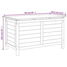 Petromila Zahradní úložný box antracitový 99x49,5x58,5 cm masivní jedle