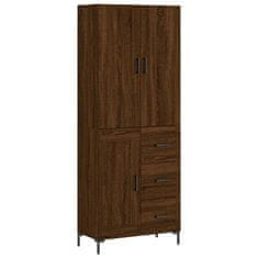 Vidaxl Skříň highboard hnědý dub 69,5 x 34 x 180 cm kompozitní dřevo