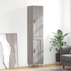 Greatstore Skříň highboard šedá sonoma 34,5 x 34 x 180 cm kompozitní dřevo