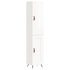 Vidaxl Skříň highboard bílá s vysokým leskem 34,5x34x180 cm kompozit